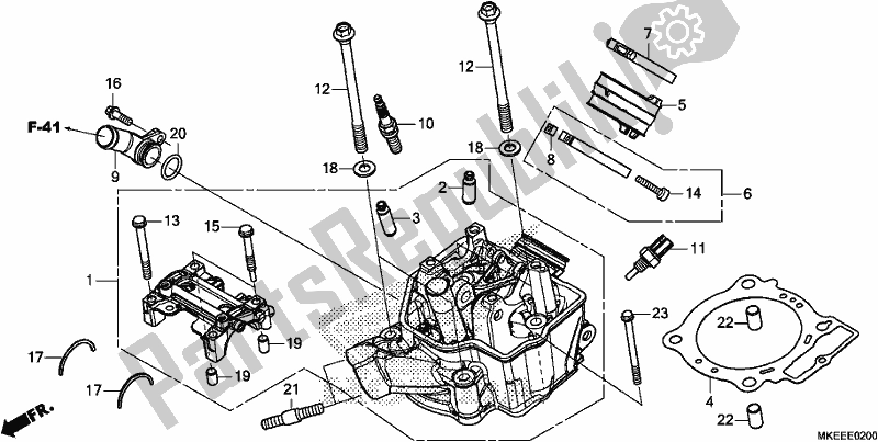 Alle onderdelen voor de Cilinderkop van de Honda CRF 450R 2020