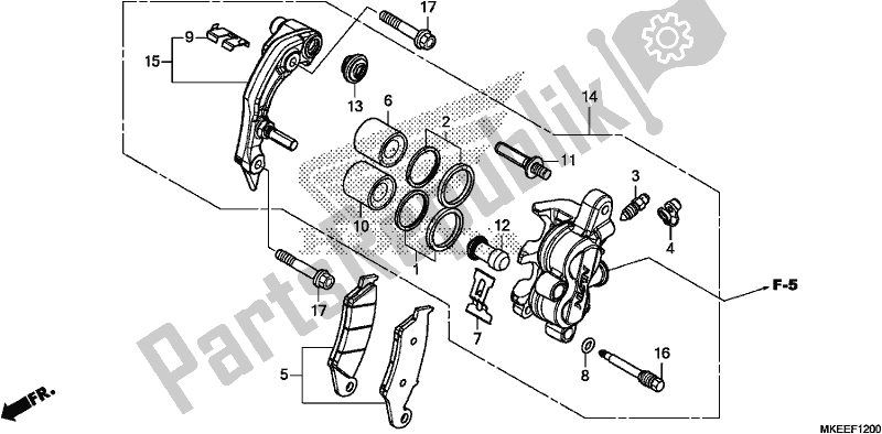 Todas las partes para Pinza De Freno Delantero de Honda CRF 450R 2020
