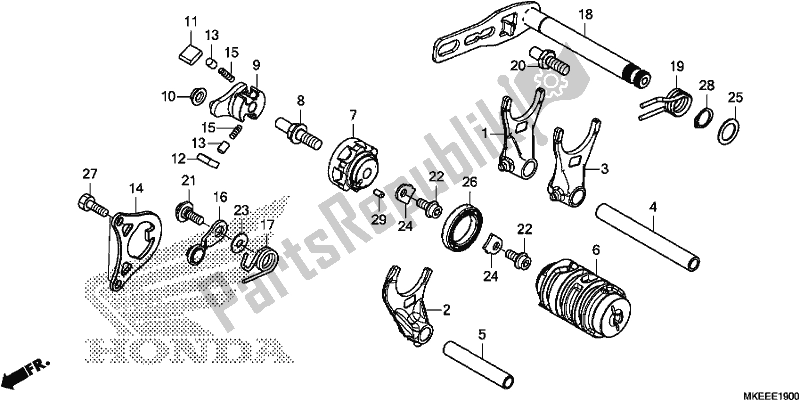 Tutte le parti per il Tamburo Del Cambio del Honda CRF 450R 2020