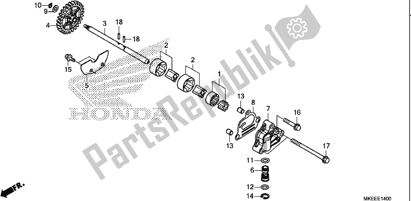 Tutte le parti per il Pompa Dell'olio del Honda CRF 450R 2020