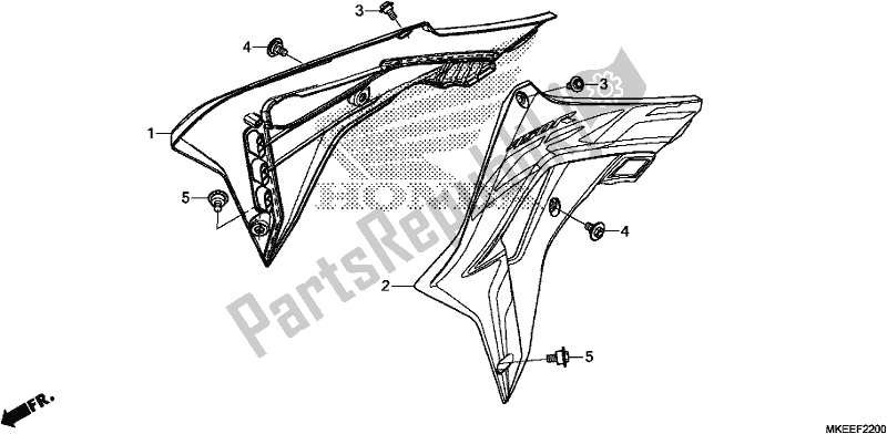 Tutte le parti per il Sudario Del Radiatore del Honda CRF 450R 2020