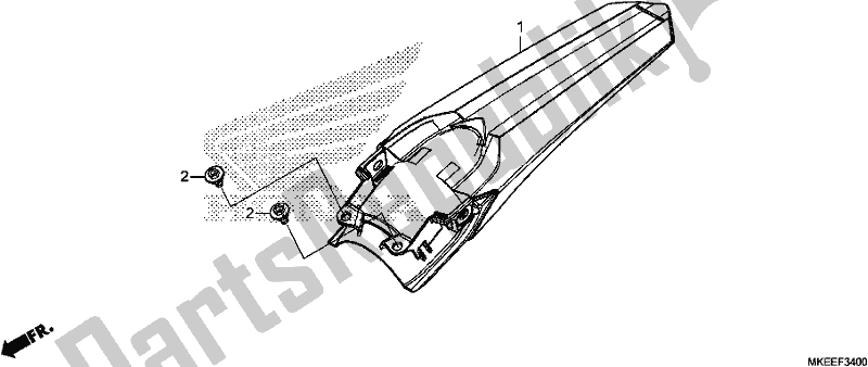 Tutte le parti per il Parafango Posteriore del Honda CRF 450R 2020
