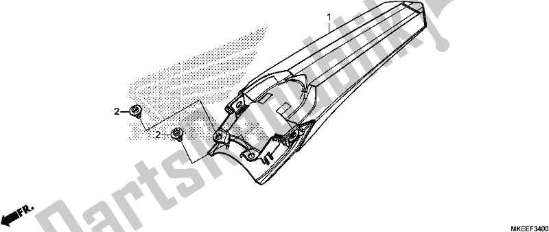 Alle onderdelen voor de Achterspatbord van de Honda CRF 450R 2020