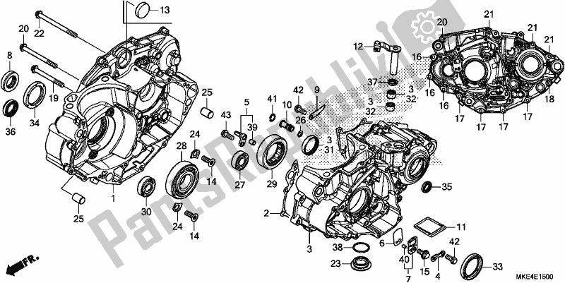 Toutes les pièces pour le Carter du Honda CRF 450 RXH USA Type R 2017