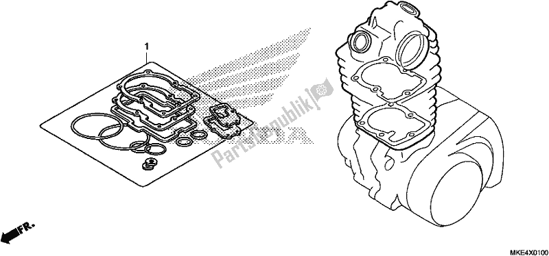 Todas las partes para Kit De Juntas A de Honda CRF 450 RXH USA Type R 2017