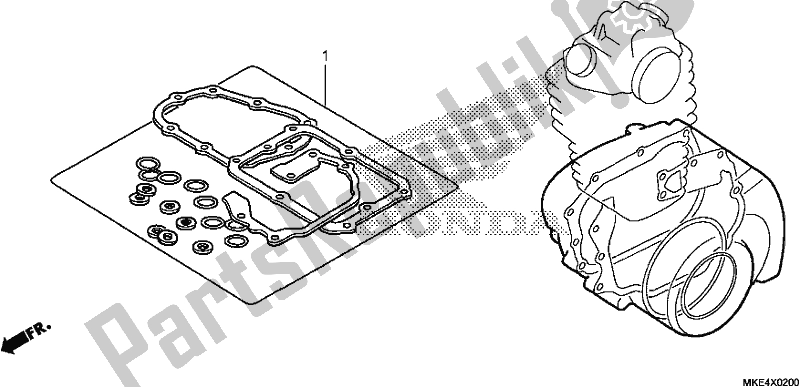 Tutte le parti per il Kit Guarnizioni B del Honda CRF 450 RXH USA Type R 2017