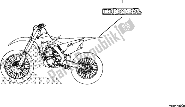 All parts for the Mark of the Honda CRF 450 RXH USA Type R 2017