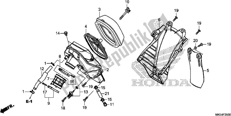 Tutte le parti per il Filtro Dell'aria del Honda CRF 450 RXJ USA Type R 2018