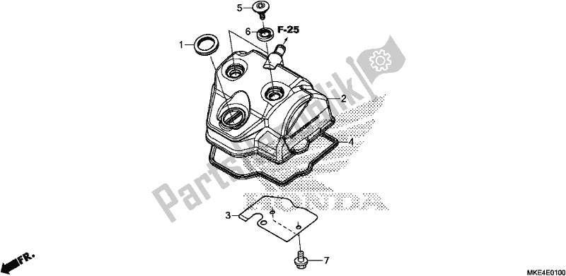 Todas las partes para Cubierta De Tapa De Cilindro de Honda CRF 450 RXJ USA Type R 2018