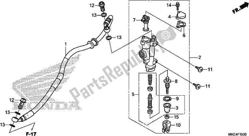 Tutte le parti per il Pompa Freno Posteriore del Honda CRF 450 RXJ USA Type R 2018