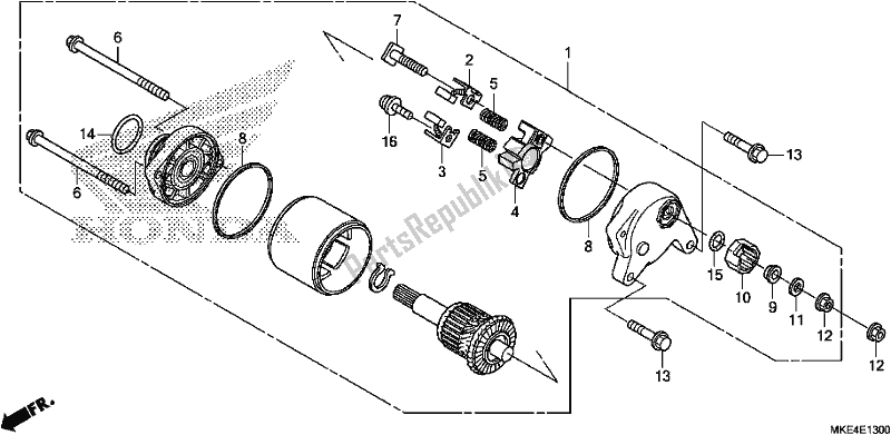 Tutte le parti per il Motore Di Avviamento del Honda CRF 450 RXJ USA Type R 2018