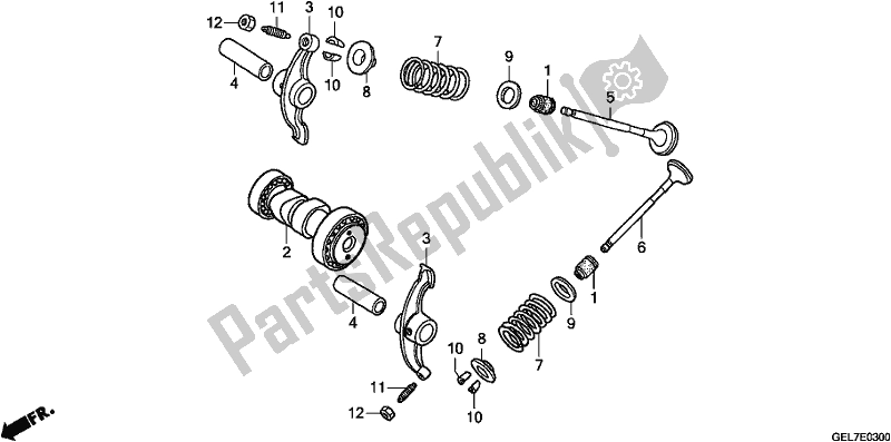 Tutte le parti per il Albero A Camme / Valvola del Honda CRF 50F 2019