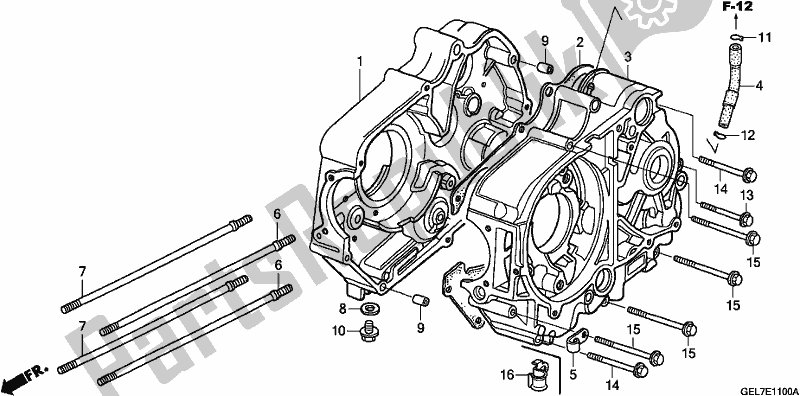Todas as partes de Bloco Do Motor do Honda CRF 50F 2019