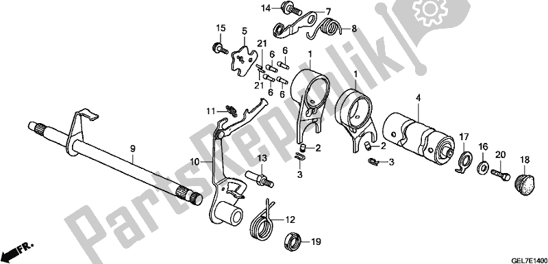 Toutes les pièces pour le Tambour De Changement De Vitesse du Honda CRF 50F 2020