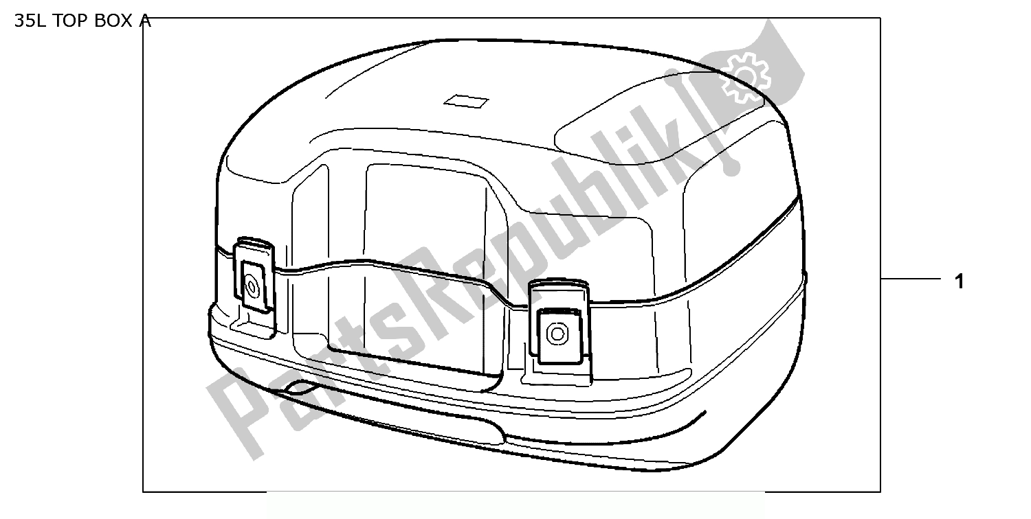 Toutes les pièces pour le Top Case 35l A du Honda FES 250 Foresight W Netherlands KPH 1998