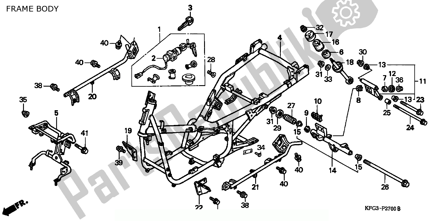 Wszystkie części do Korpus Ramy Honda FES 250 Foresight W Netherlands KPH 1998