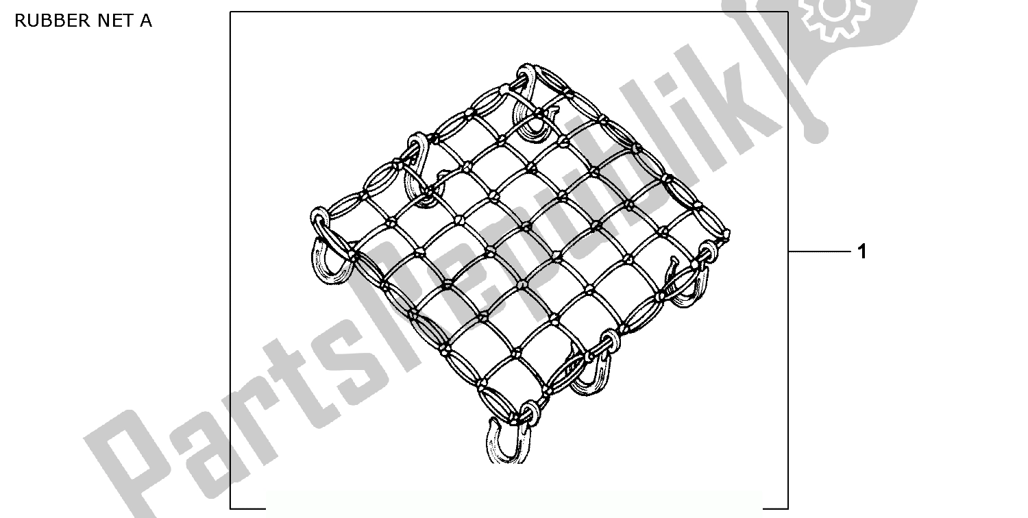 All parts for the Rubber Net A of the Honda FES 250 Foresight W Netherlands KPH 1998