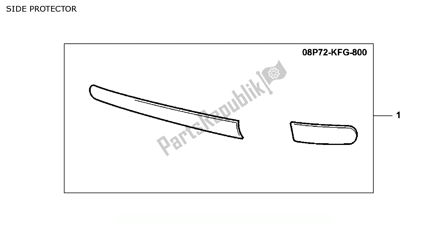 Todas as partes de Protetor Lateral do Honda FES 250 Foresight W Netherlands KPH 1998