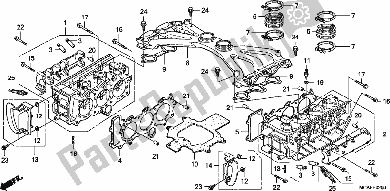 Tutte le parti per il Testata del Honda GL 1800 Goldwing 2017