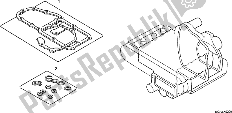 Todas as partes de Kit De Junta B do Honda GL 1800 Goldwing 2017