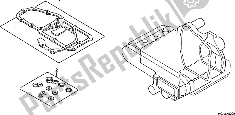 Tutte le parti per il Kit Guarnizioni B del Honda GL 1800 Goldwing 2017