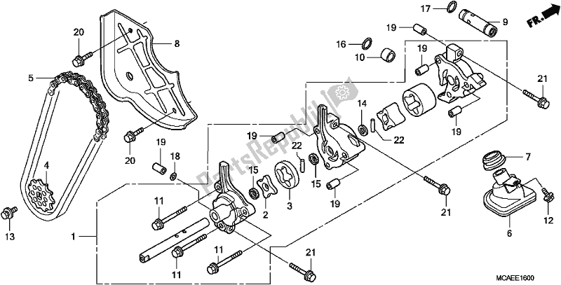 Toutes les pièces pour le La Pompe à Huile du Honda GL 1800 Goldwing 2017