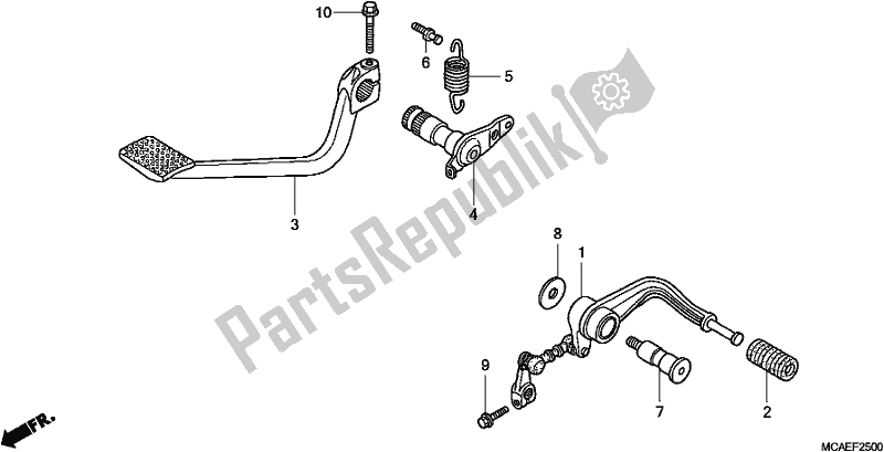 All parts for the Pedal of the Honda GL 1800 Goldwing 2017