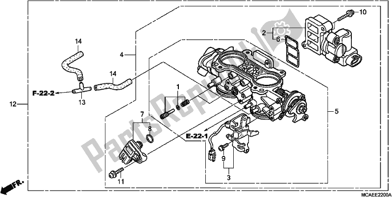 Tutte le parti per il Corpo Farfallato del Honda GL 1800 Goldwing 2017