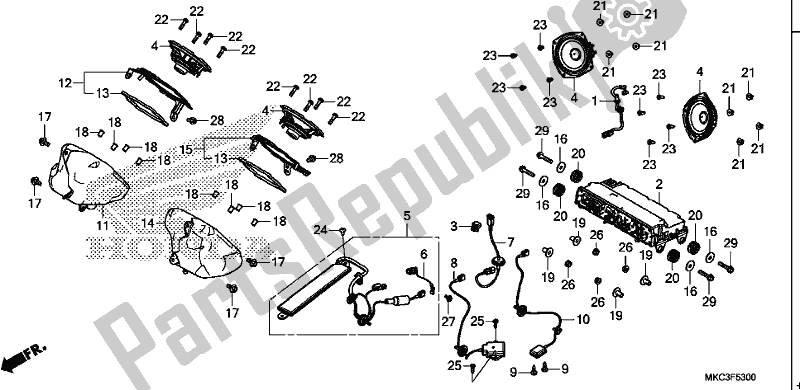 Tutte le parti per il Unità Audio del Honda GL 1800 Goldwing Tour Manual 2018