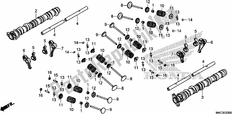 Toutes les pièces pour le Arbre à Cames / Soupape du Honda GL 1800 Goldwing Tour Manual 2018