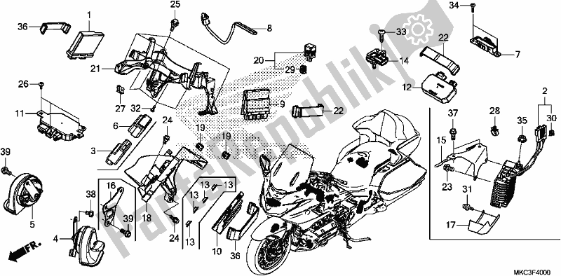 Todas las partes para Unidad De Control de Honda GL 1800 Goldwing Tour Manual 2018