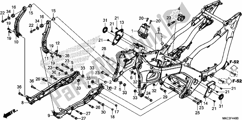 Todas las partes para Cuerpo Del Marco de Honda GL 1800 Goldwing Tour Manual 2018