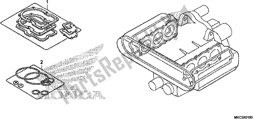 Todas las partes para Kit De Juntas A de Honda GL 1800 Goldwing Tour Manual 2018