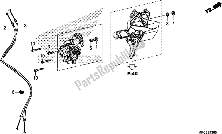 Tutte le parti per il Attuatore Cambio Inverso del Honda GL 1800 Goldwing Tour Manual 2018