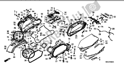 Todas las partes para Alforja de Honda GL 1800 Goldwing Tour Manual 2018