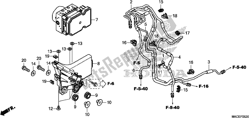 Todas las partes para Modulador De Abs de Honda GL 1800 Goldwing Tour Manual 2019