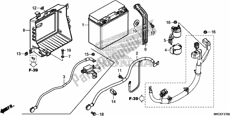 Wszystkie części do Bateria Honda GL 1800 Goldwing Tour Manual 2019