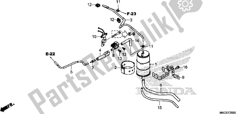 Todas las partes para Frasco de Honda GL 1800 Goldwing Tour Manual 2019