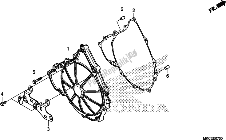 Todas las partes para Tapa Del Embrague de Honda GL 1800 Goldwing Tour Manual 2019