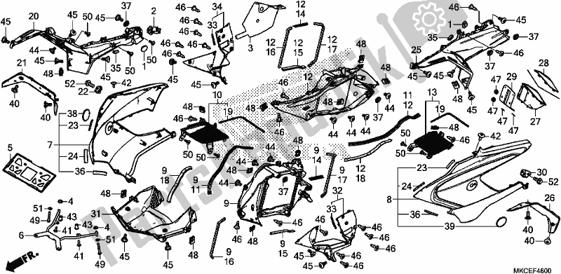 Todas las partes para Capucha de Honda GL 1800 Goldwing Tour Manual 2019