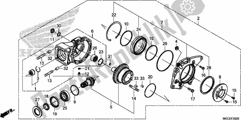 Toutes les pièces pour le Engrenage Mené Final du Honda GL 1800 Goldwing Tour Manual 2019