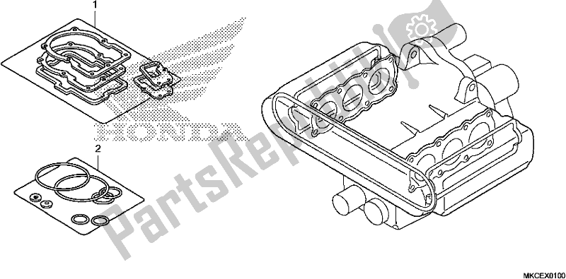 Todas las partes para Kit De Juntas A de Honda GL 1800 Goldwing Tour Manual 2019