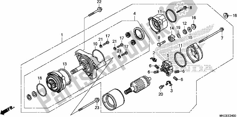 Todas las partes para Reverse Motor de Honda GL 1800 Goldwing Tour Manual 2019