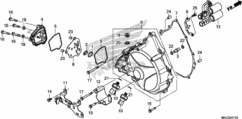 Alle onderdelen voor de Clutch Cover (dct) van de Honda GL 1800 BD Goldwing DCT 2018