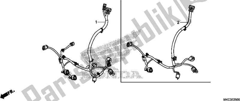 Todas las partes para Engine Sub Cord de Honda GL 1800 BD Goldwing DCT 2018