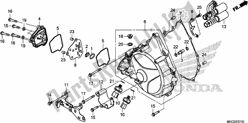 Todas las partes para Clutch Cover (dct) de Honda GL 1800 BD Goldwing DCT 2019