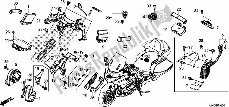 Todas las partes para Unidad De Control de Honda GL 1800 BD Goldwing DCT 2019