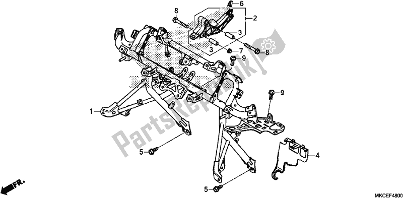 Todas as partes de Capuz Ficar do Honda GL 1800 BD Goldwing DCT 2019