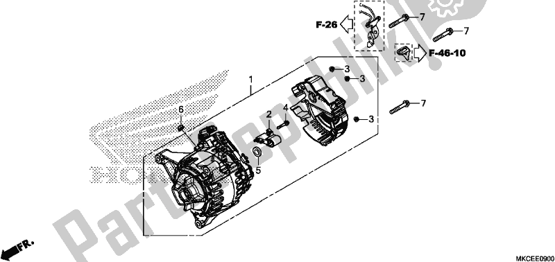 Todas las partes para Generador de Honda GL 1800 BD Goldwing DCT 2019