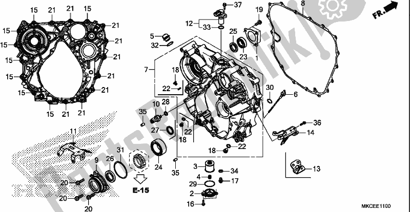 Todas las partes para Caja Trasera de Honda GL 1800 BD Goldwing DCT 2019